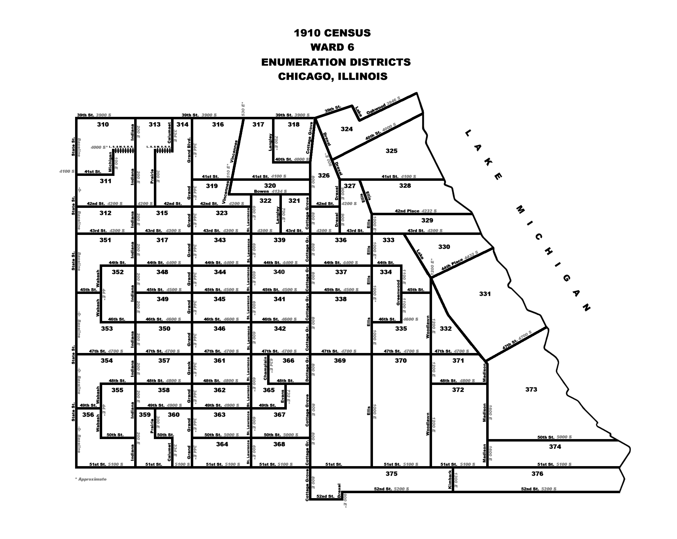 Chicago Ward Map 1910 1910